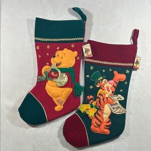 Disney - NWT RARE Pooh’s Season of Song. Pooh and Tigger Christmas Stocking.
